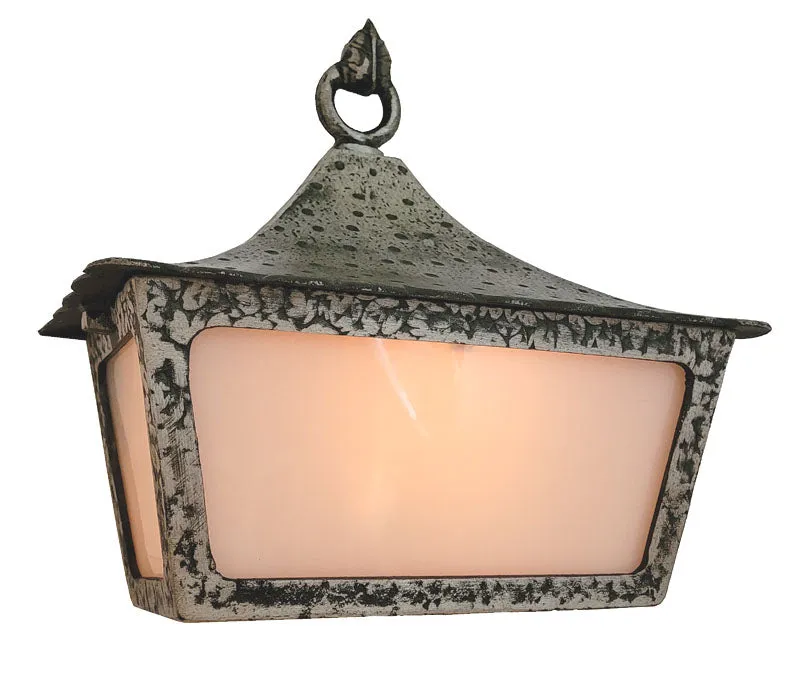 Vintage 1950 Mid Century Exterior Light with Hammered Details