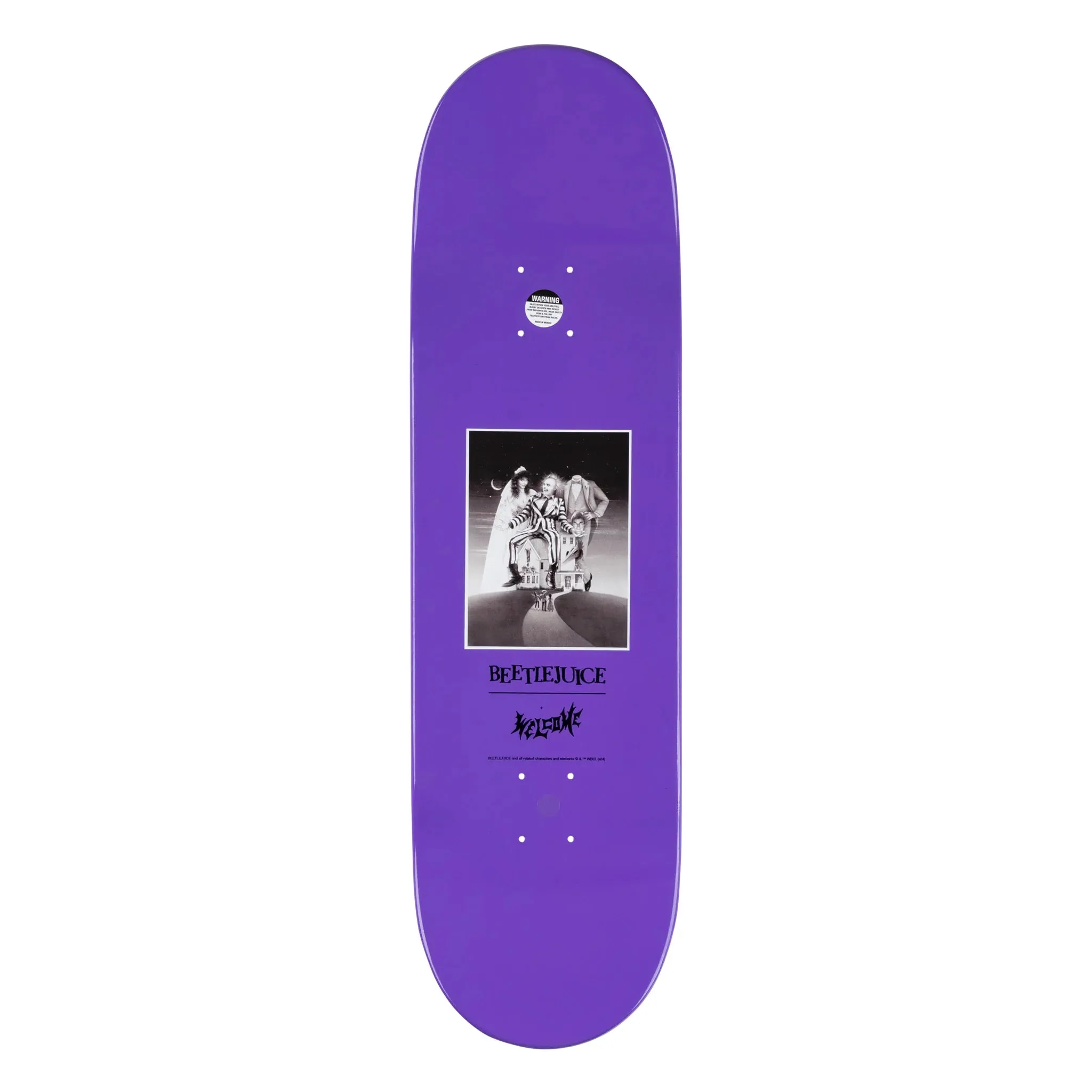 Welcome x Beetlejuice Showtime on Popsicle Deck - 8.5" Black/Purple Dip