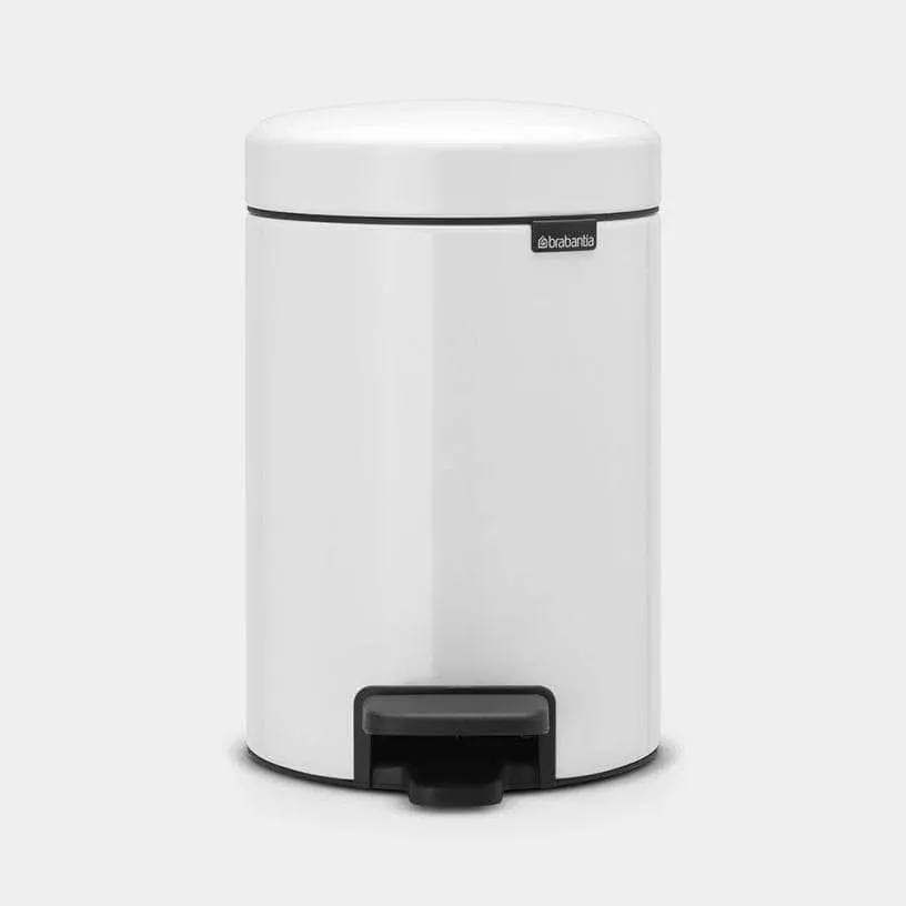 White Pedal Bin - 3L