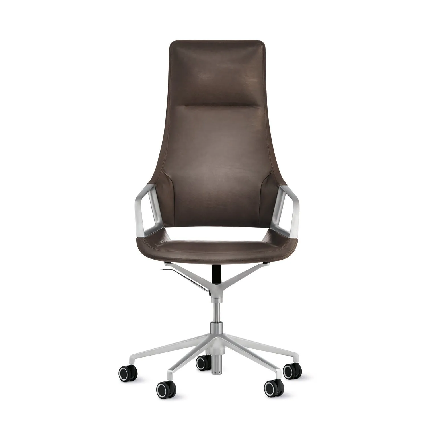 wilkhahn | GRAPH 302/5 high back swivel chair | 4-star base   castors | casa venetian leather