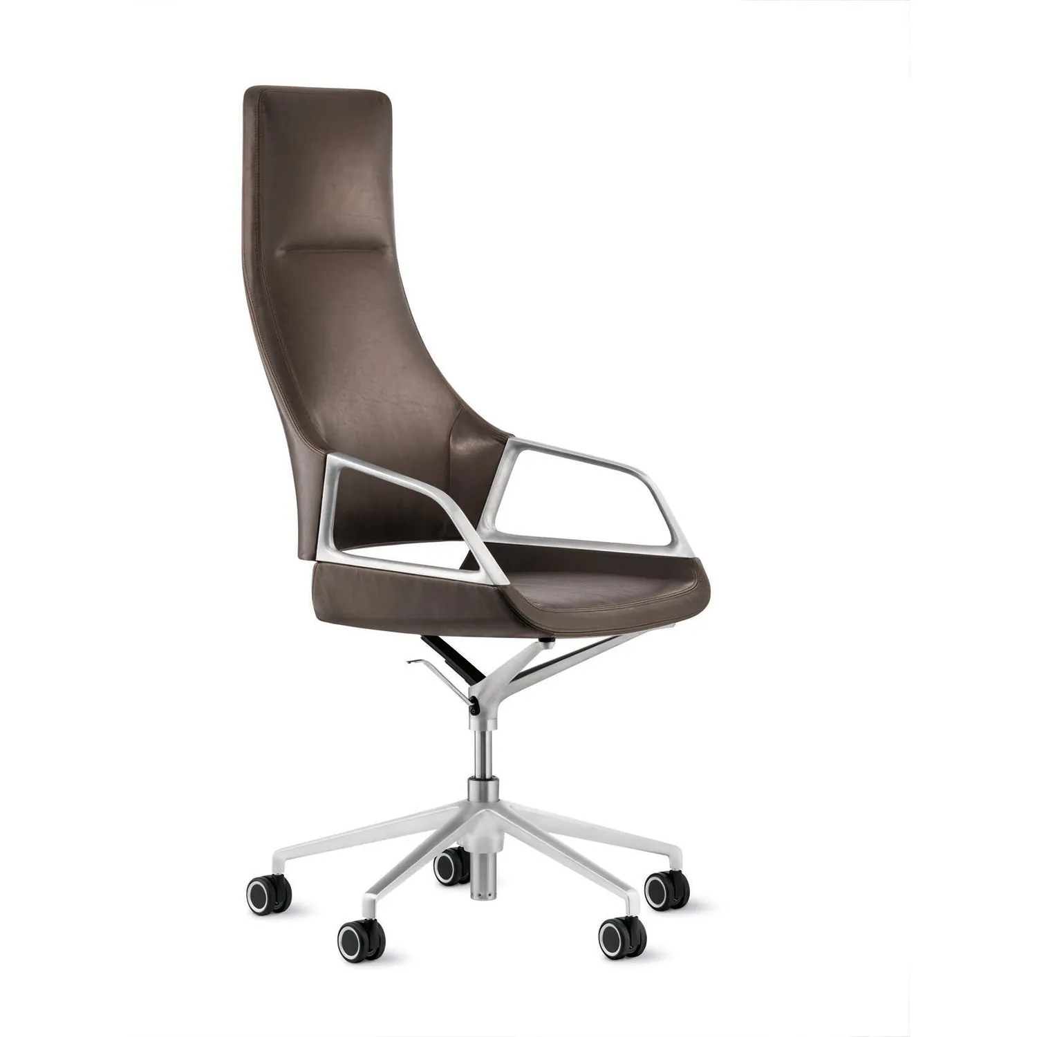 wilkhahn | GRAPH 302/5 high back swivel chair | 4-star base   castors | casa venetian leather