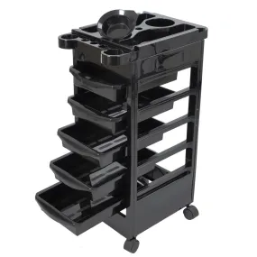 Yescom Salon Trolley Cart Storage Beauty Station w/ 5 Drawers