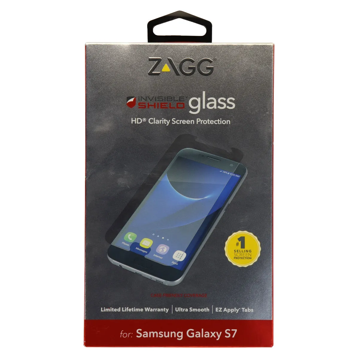 ZAGG InvisibleShield Tempered Glass Screen Protector for Samsung Galaxy S7 Clear