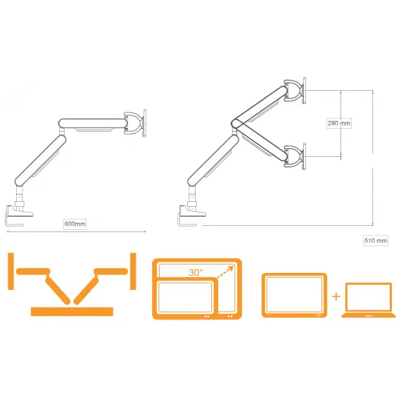 Optimized Title: Premium Dual Desk Mount Monitor VESA Arm (ZGO-ZG2)